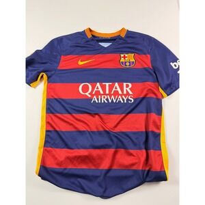Nike FC Barcelona 2015-16 Neymar Jr 9 Home Jersey Blue Red Mens Medium